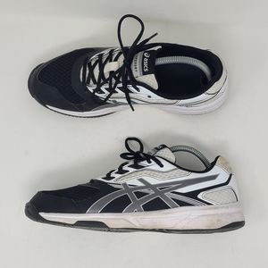 Women ASICS Gel Upcourt Volleyball Shoes Black And White B755Y Size 10 Athletic